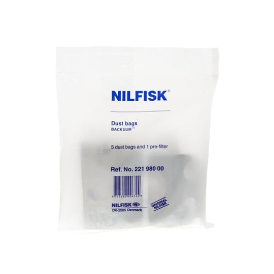 Nilfisk 22198000 Dammsugarpåsar, papper (5-pack)